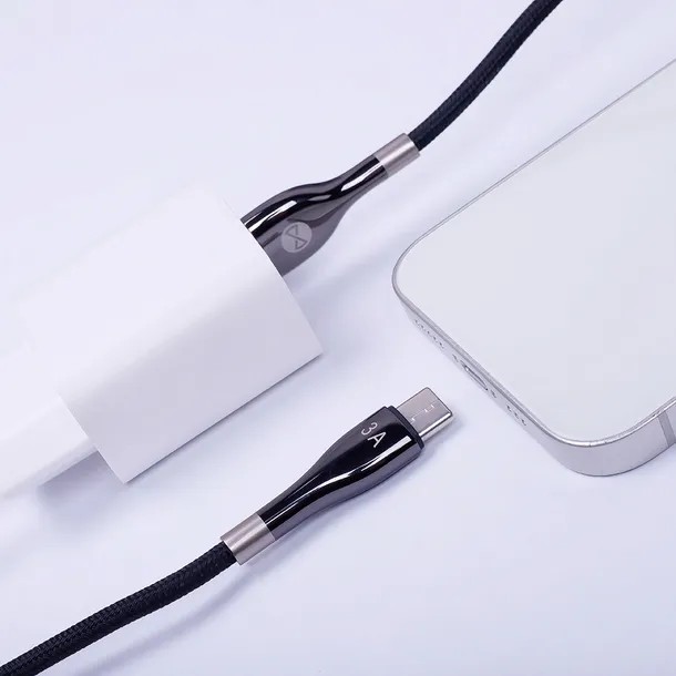 forever-kabel-sleek-usb-usb-c-10-m-3a-czarny-stan-nowy-stan-opakowania-oryginalne