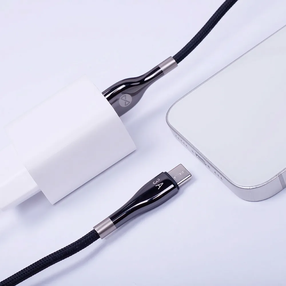 forever-kabel-sleek-usb-usb-c-10-m-3a-czarny