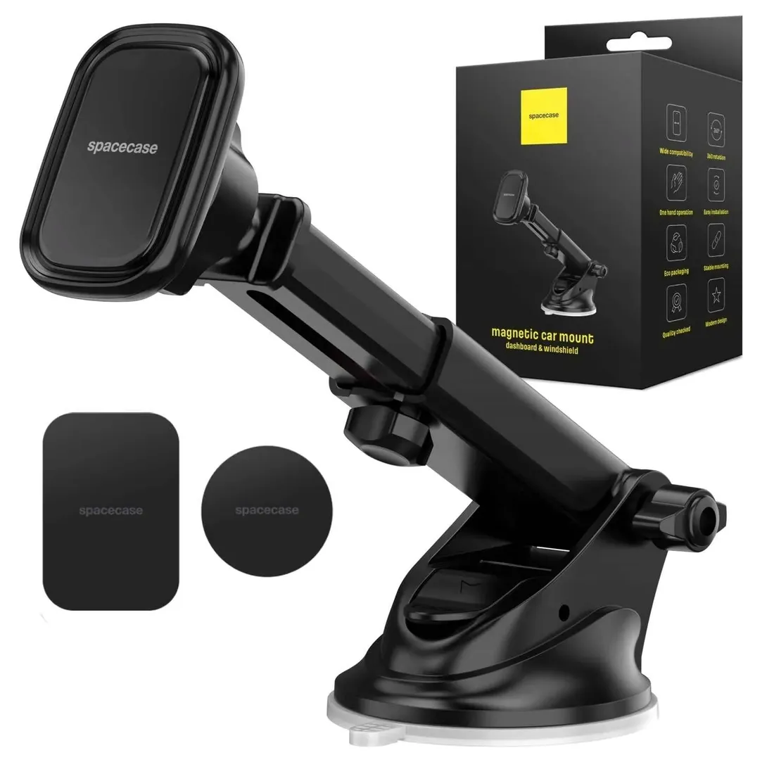 spacecase-car-holder-sc10-dash-windshield-magnetic-black