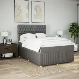 vidaxl-lozko-kontynentalne-z-materacem-taupe-tkanina-160x200-cm