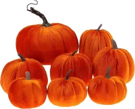 recznie-wykonane-pomaranczowe-aksamitne-dynie-8szt-dekoracja-na-halloween