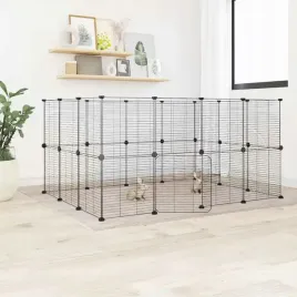 vidaxl-klatka-dla-zwierzat-z-bramka-28-paneli-czarna-35x35-cm-stal