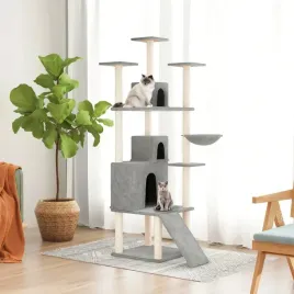vidaxl-drapak-dla-kota-z-sizalowymi-slupkami-jasnoszary-175-cm
