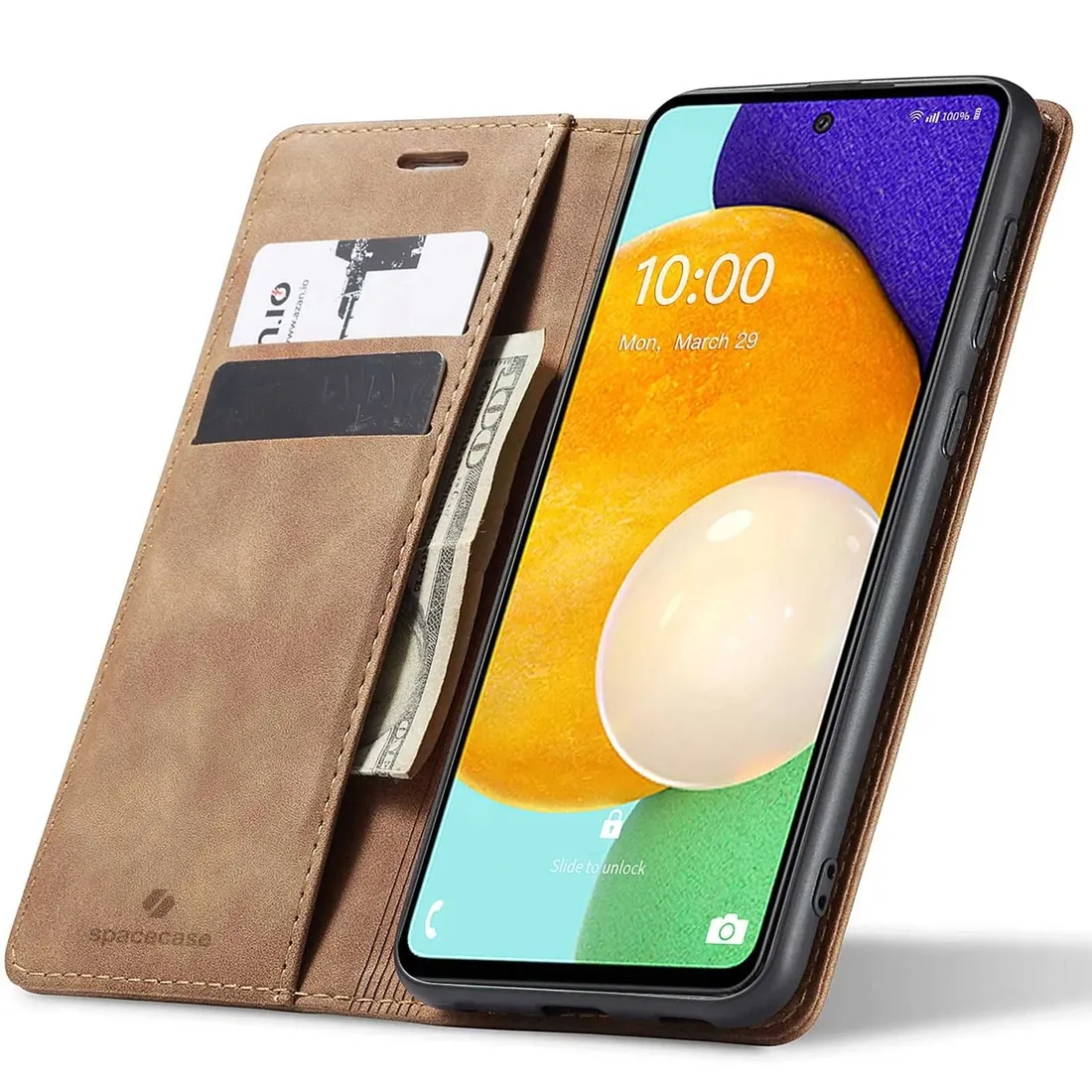 spacecase-wallet-galaxy-a53-light-brown