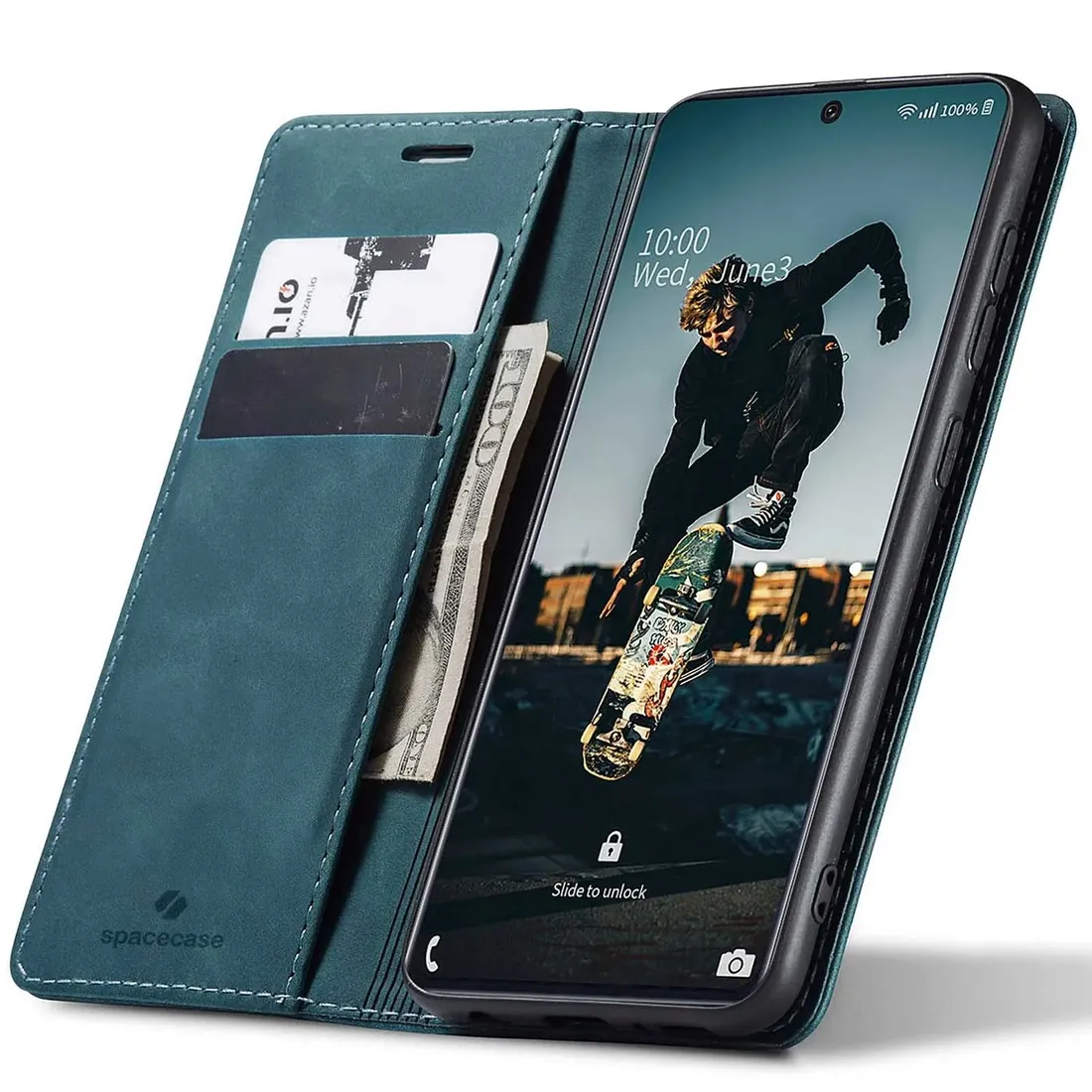 spacecase-wallet-galaxy-a71-blue