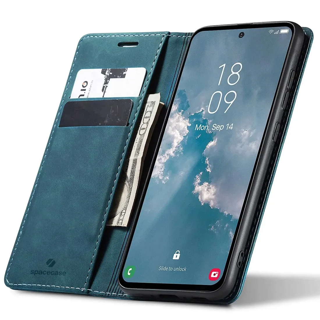 spacecase-wallet-galaxy-a54-5g-blue