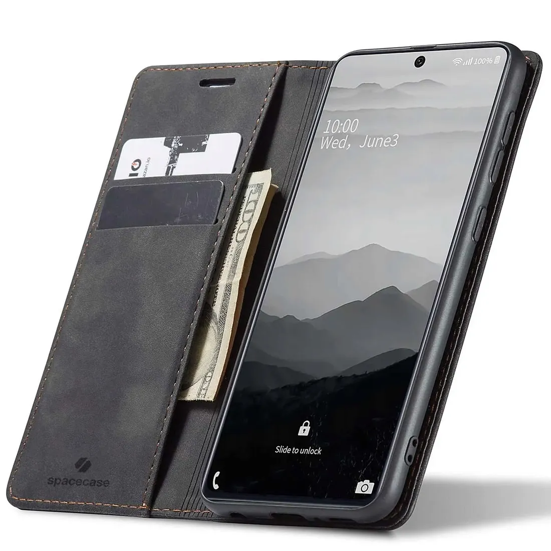 spacecase-wallet-galaxy-a71-black