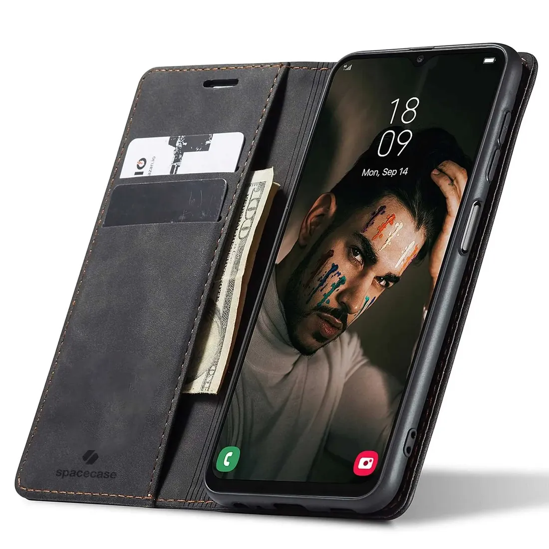 spacecase-wallet-galaxy-a13-4g-black