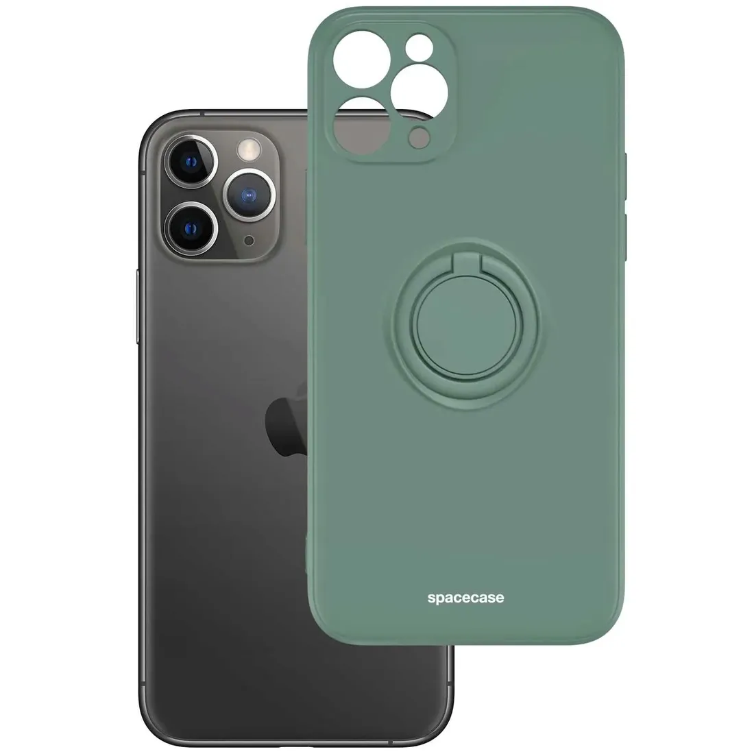 spacecase-silicone-ring-iphone-11-pro-dark-green