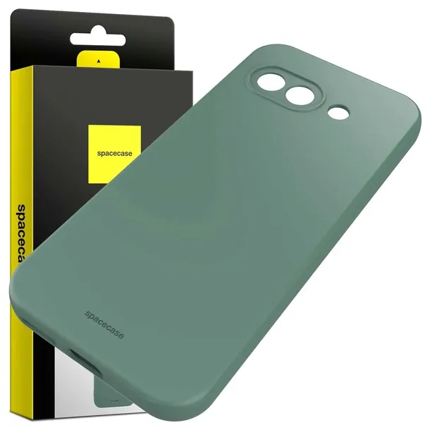 spacecase-silicone-case-3-0-google-pixel-9a-dark-green-funkcje-ladowanie-indukcyjne-pochlanianie-wstrzasow