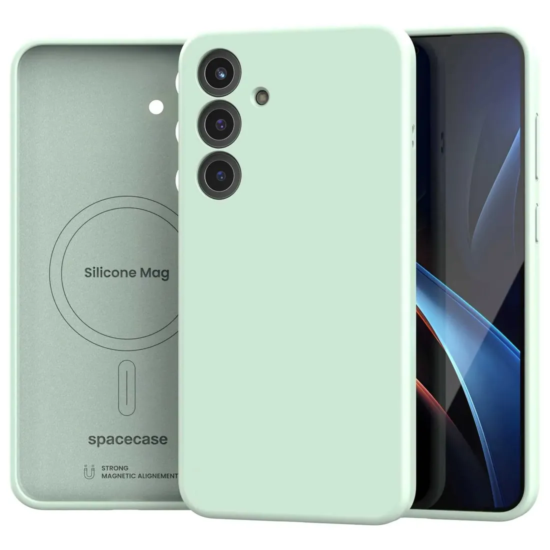 spacecase-silicone-mag-galaxy-s25-mint