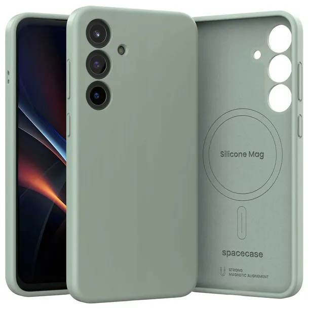 spacecase-silicone-mag-galaxy-s25-mint-funkcje-antyposlizgowa-struktura-ladowanie-indukcyjne-magsafe-pochlanianie-wstrzasow