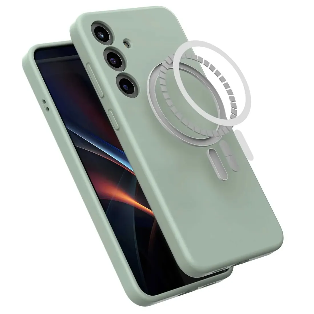 spacecase-silicone-mag-galaxy-s25-mint