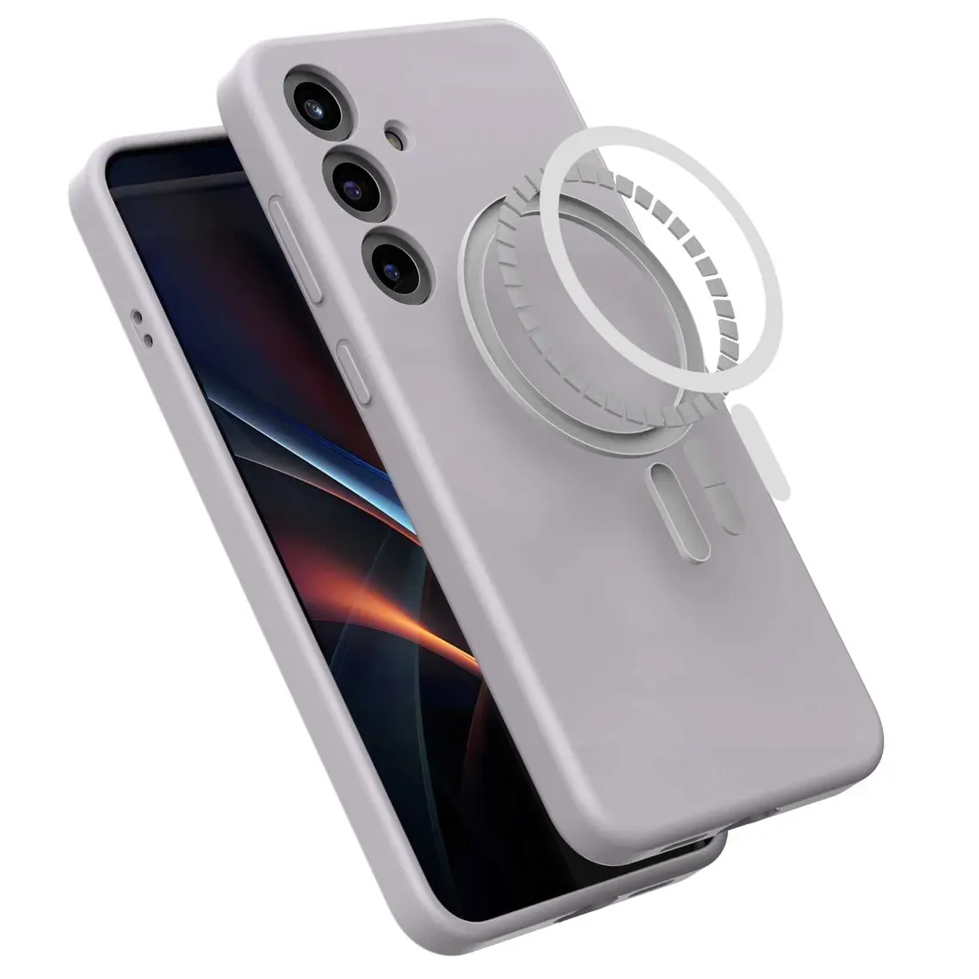 spacecase-silicone-mag-galaxy-s25-light-purple