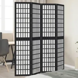 vidaxl-parawan-pokojowy-4-panelowy-czarny-lite-drewno-paulowni