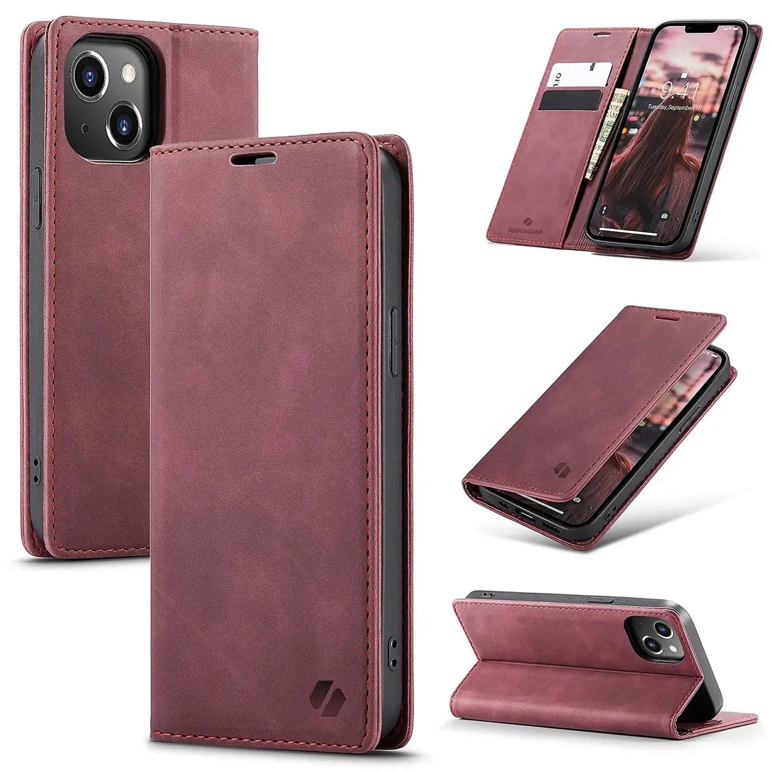 spacecase-wallet-iphone-14-red