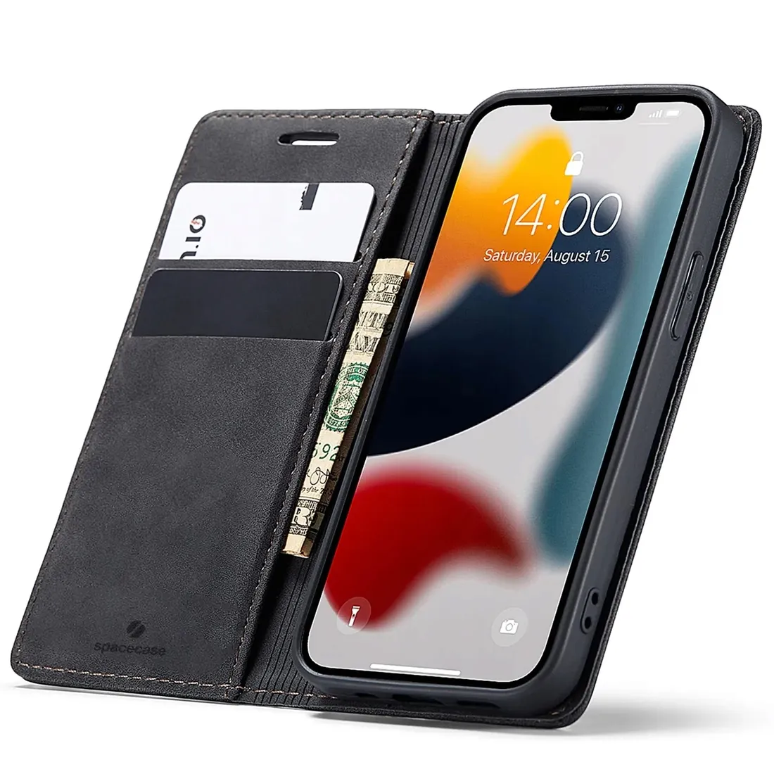 spacecase-wallet-iphone-13-mini-black
