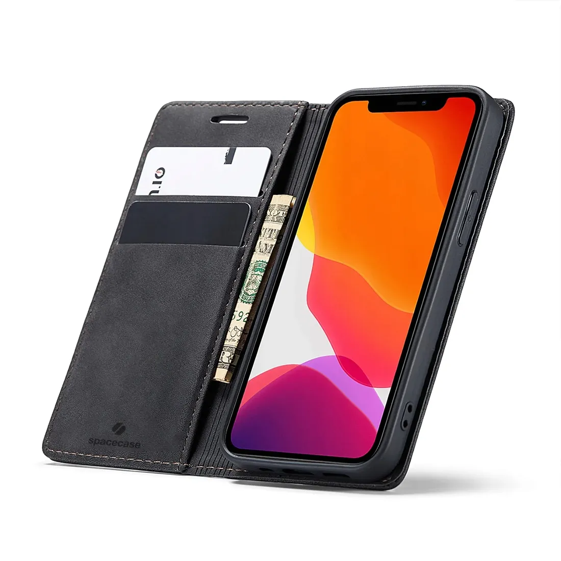spacecase-wallet-iphone-12-12-pro-black