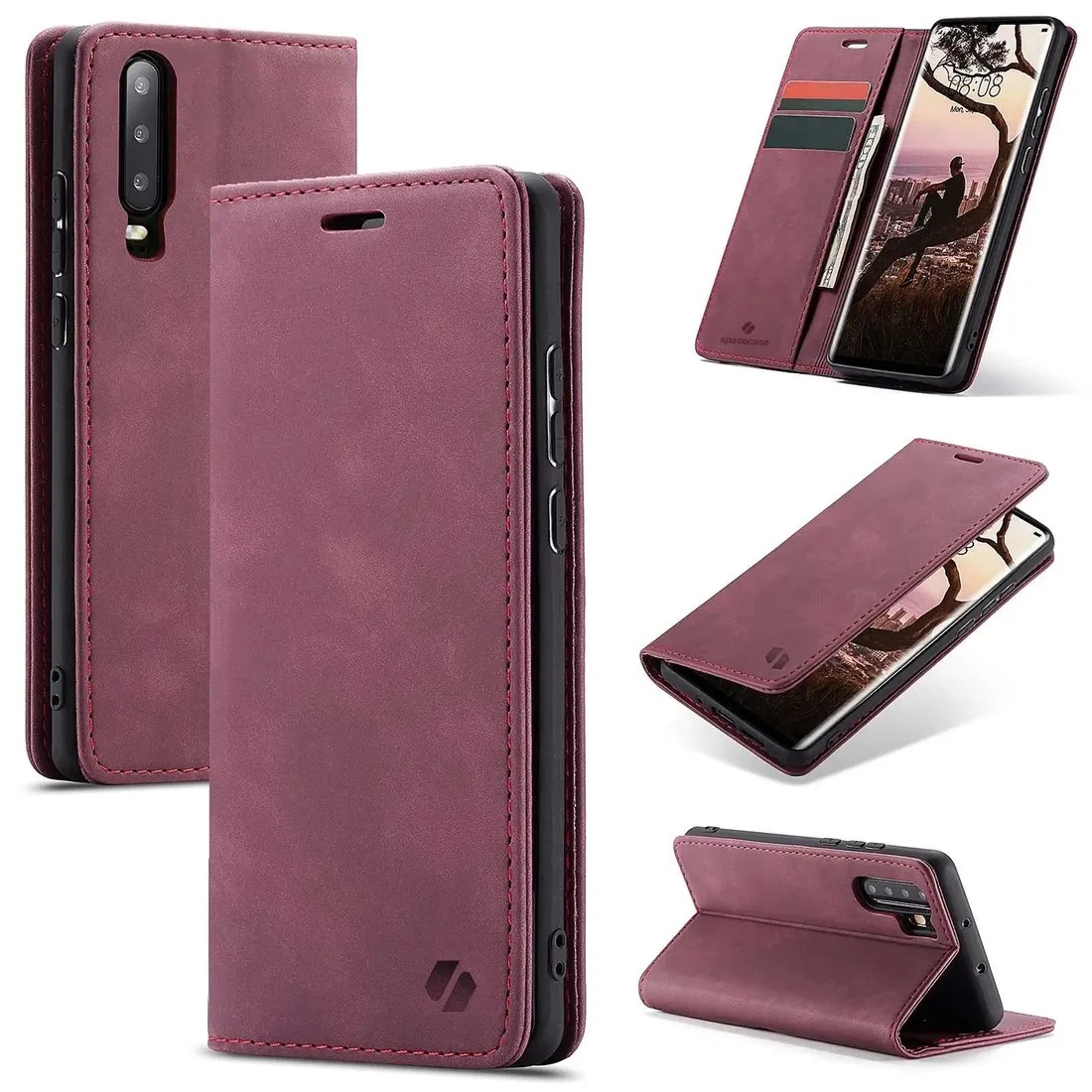 spacecase-wallet-huawei-p30-pro-red
