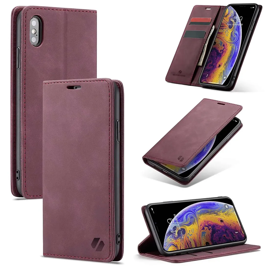spacecase-wallet-iphone-x-xs-red