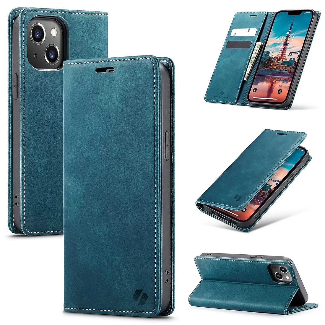 spacecase-wallet-iphone-14-blue