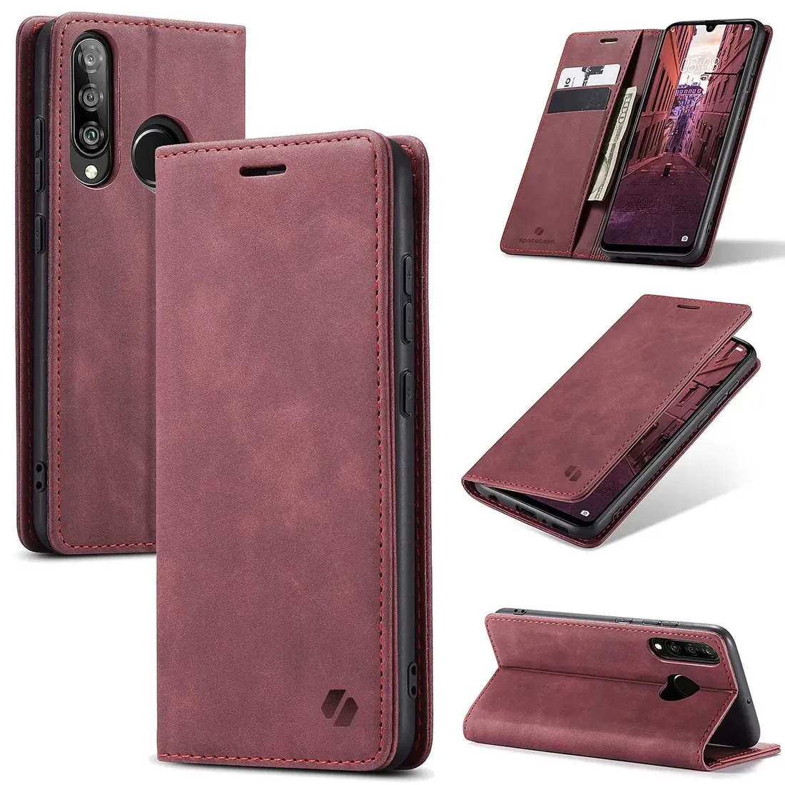 spacecase-wallet-huawei-p30-lite-red