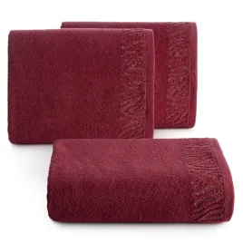 recznik-bordowy-70x140-cm-margo-bawelna-500-g-m-ozdobny