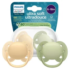 philips-avent-smoczek-ultra-soft-6-18-m-dla-niemowlat-silikonowy-2-sztuki