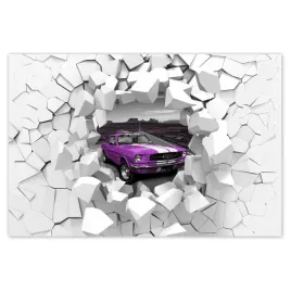 plakaty-90x60-fioletowy-ford-mustang-na-drodze