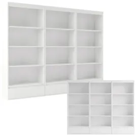 regal-biurowy-195-cm-bialy-12-polek-3-szuflady-zestaw