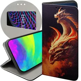 etui-z-klapka-do-xiaomi-redmi-note-14-4g-wzory-smoki-dragon-taniec-smokow
