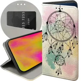 etui-z-klapka-do-xiaomi-redmi-note-14-4g-wzory-boho-lapacz-snow-piora-case