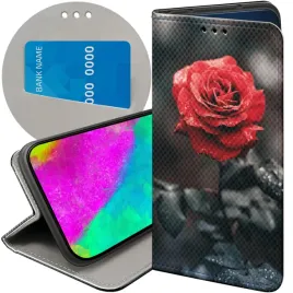 etui-z-klapka-do-xiaomi-redmi-note-14-4g-wzory-roza-z-roza-rose-futeral