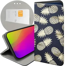 etui-z-klapka-do-xiaomi-redmi-note-14-4g-wzory-ananas-owoce-egzotyczne-case