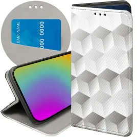 etui-z-klapka-do-xiaomi-redmi-note-14-4g-wzory-3d-geometryczne-iluzja-case