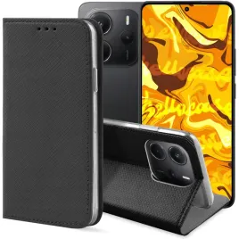 etui-z-klapka-do-xiaomi-redmi-note-14-4g-czarne-zamykane-magnetyczne-kabura