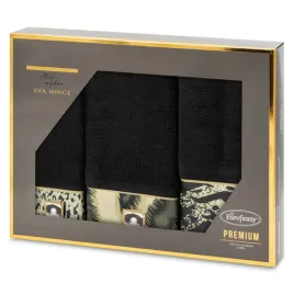 zestaw-3-recznikow-venus-eva-minge-czarny-500-gsm-bawelna