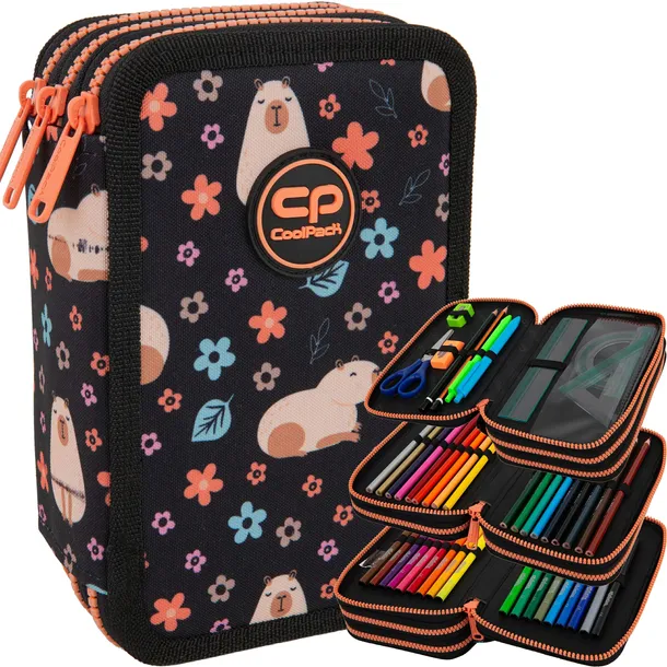 Coolpack Piórnik Trzykomorowy Wyposażeniem Jumper 3 Capybara F067937