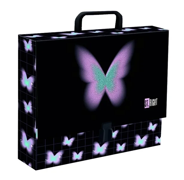 ST.RIGHT TECZKA Z RĄCZKA NA RYSUNKI GRUBA TWARDA A4 PASTEL BUTTERFLY