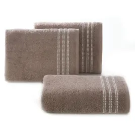 recznik-seba-70x140-cm-brazowy-bordiura-pasy-bawelna-frotte