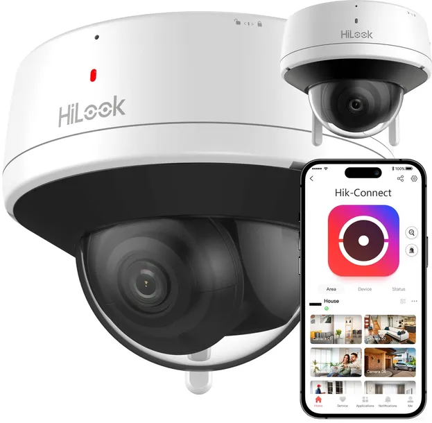 KAMERA WIFI 4MP 2K HIKVISION HILOOK MIKROFON GŁOŚNIK AUTONOMICZNA ZASILACZ