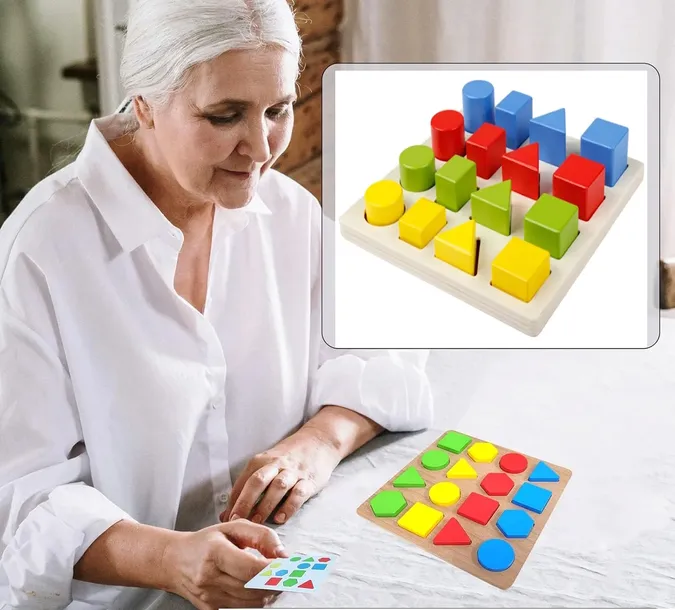 GRA SENSORYCZNA DLA SENIORA PUZZLE UKŁADANKA PAMIĘĆ ALZHEIMER DEMENCJA UDAR