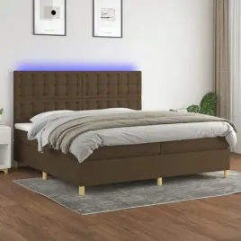 vidaxl-lozko-kontynentalne-z-materacem-brazowe-200x200-cm-tkanina