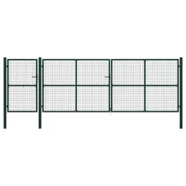 vidaxl-brama-ogrodzeniowa-stalowa-500-x-150-cm-zielona