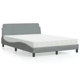 vidaxl-lozko-z-materacem-jasnoszare-140x190-cm-obite-tkanina