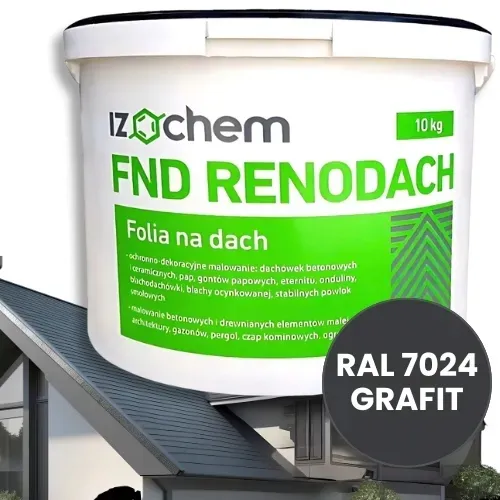 Folia renowacyjna na dach Izochem FND Renodach 10 kg grafit RAL 7024