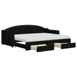 czarna-rozkladana-lezanka-z-szufladami-223-x-90-x-75-cm