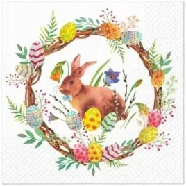 serwetki-lunch-tete-a-tete-wielkanoc-bunny-in-a-wreath-33x33-20szt-op-pa