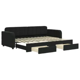 czarna-lezanka-rozkladana-2-w-1-z-szufladami-223-x-91-x-71-cm