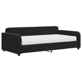 czarna-kanapa-z-materacem-2-w-1-wymiary-223-x-110-x-71-cm